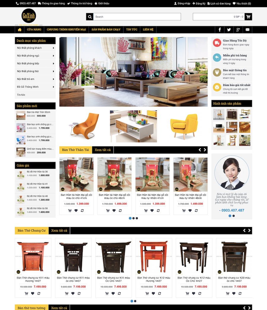 Website sau khi nâng cấp